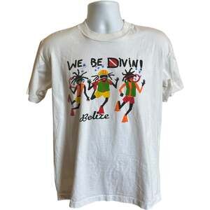 Adventure Tees M Belize Souvenir Scuba Graphic Tee White Regular